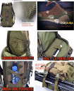 Cordura Nylon 1000D sports leisure travel tactical backpack - Black